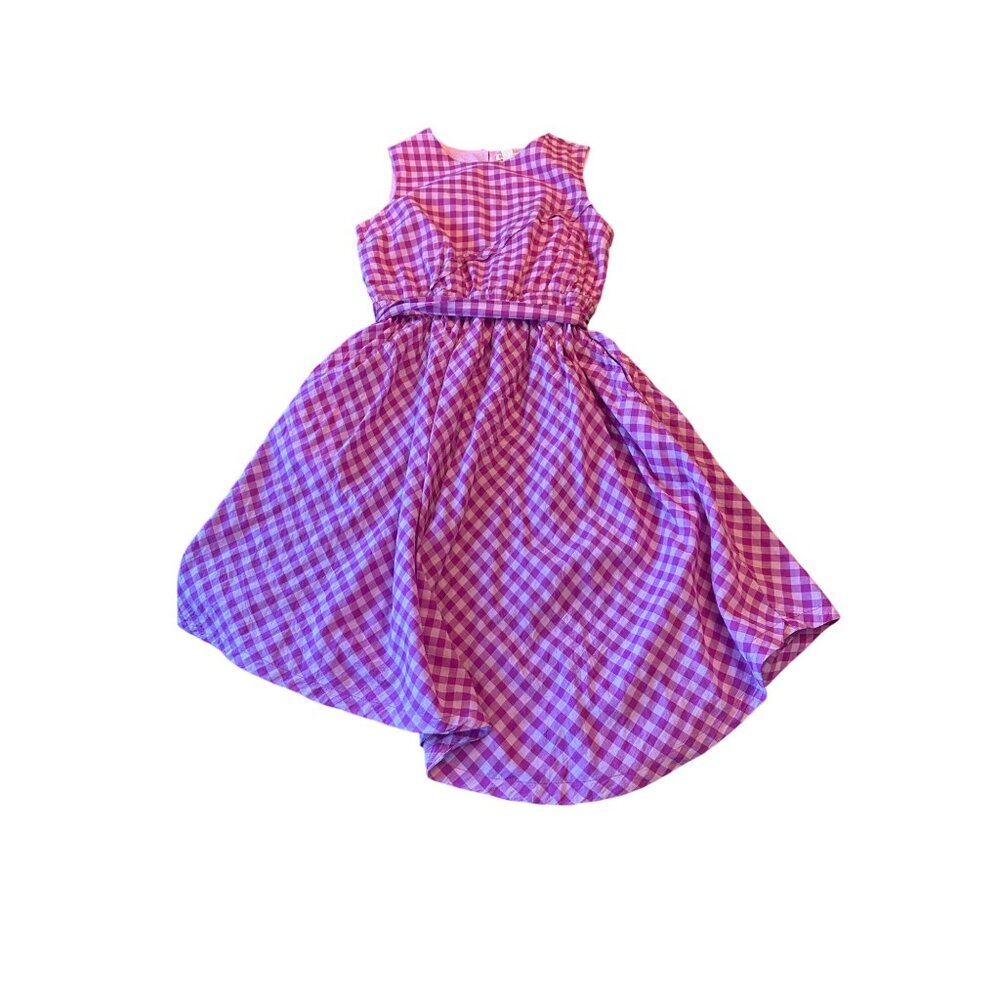 Crewcuts Girls Gingham Sleeveless Dress Size 14 Cotton & Elastane Cottage